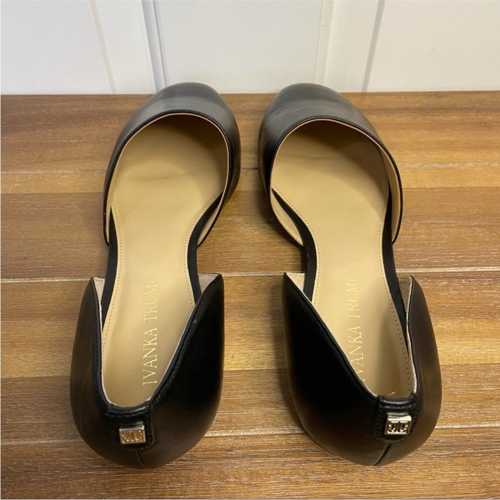 Ivanka Trump Black Leather Flats - Picture 3 of 8